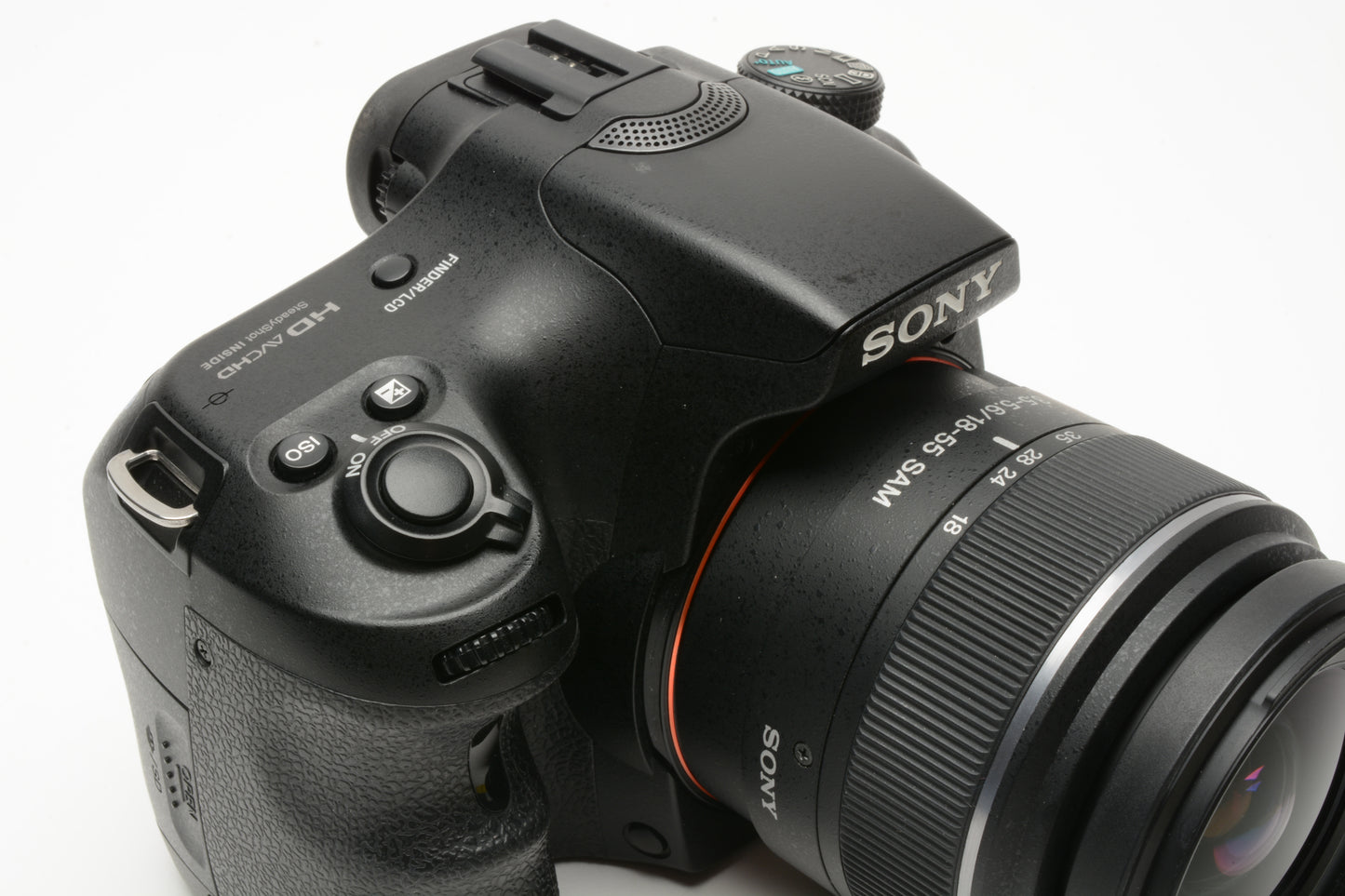 Sony A65 SLT-A65V w/18-55mm zoom, 2batts, charger, UV, Only 8227 Acts!