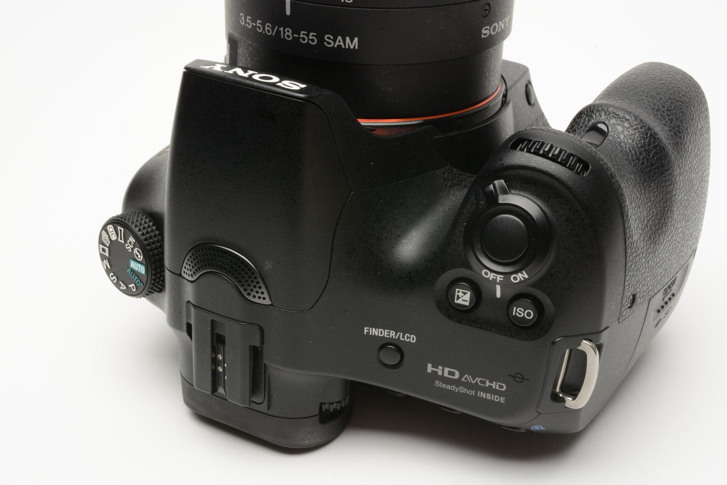 Sony A65 SLT-A65V w/18-55mm zoom, 2batts, charger, UV, Only 8227 Acts!