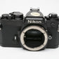 Nikon FE Black 35mm Body, Cap, Accurate, New Seals, Tested, Nice!