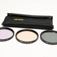 Set of 3 Tiffen 82mm Filters:  Enhancing, CPL, 812 warming, case, Mint-
