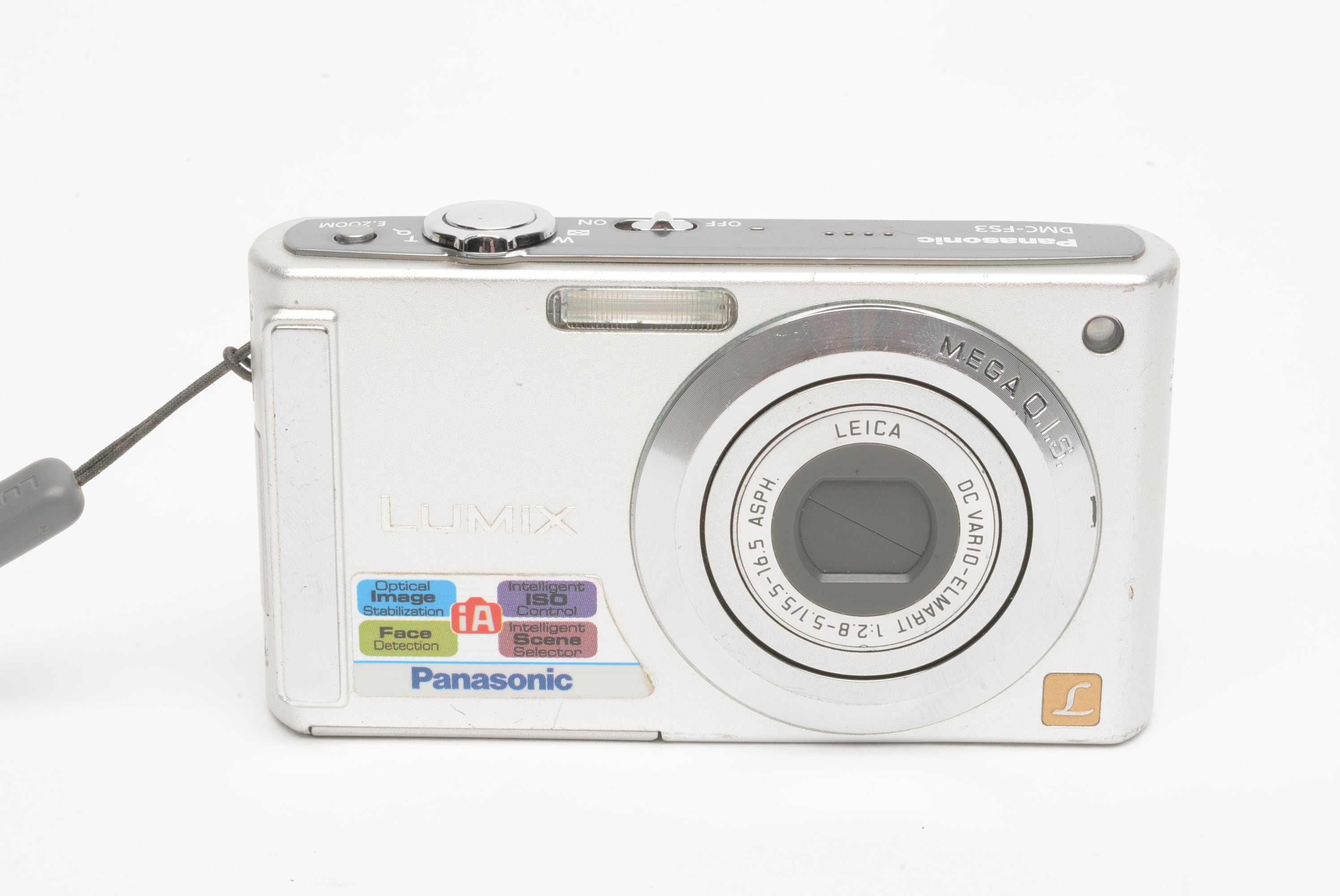 Panasonic Lumix DMC-FS3 (Silver) 6MP Digital Point&Shoot, case, strap,  batt+charger