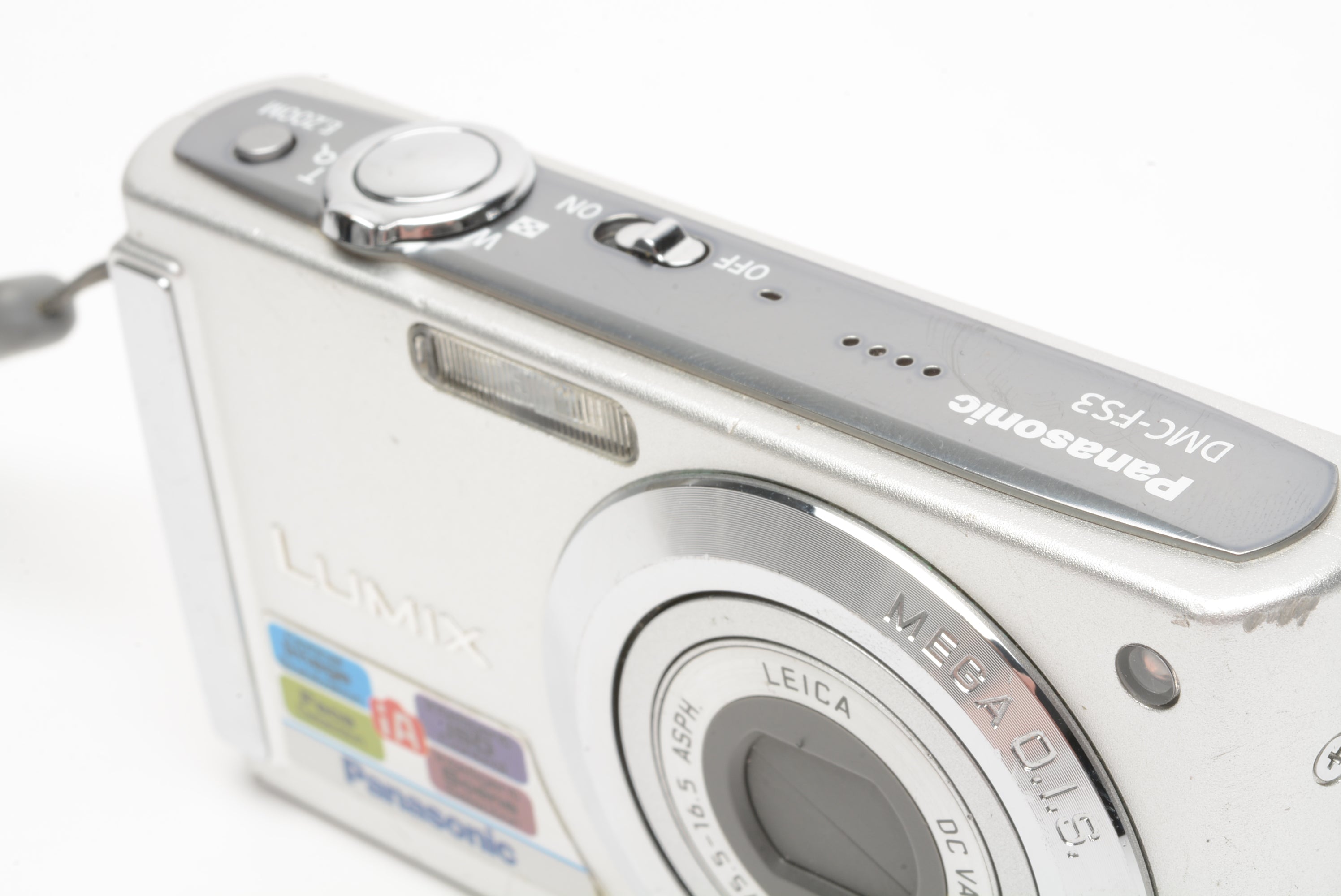 Panasonic Lumix DMC-FS3 (Silver) 6MP Digital Point&Shoot, case, strap,  batt+charger