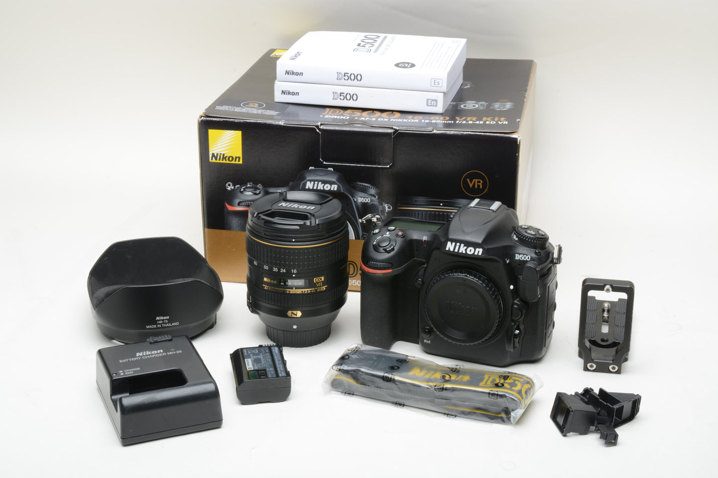 Nikon D500 DSLR Body w/AF 16-80mm f2.8-4E ED VR Kit, Only 22K Acts, Very Clean!