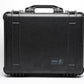 Pelican 1550 Black weatherproof case 20.7 × 17.2 × 8.4", clean, w/cut-up foam
