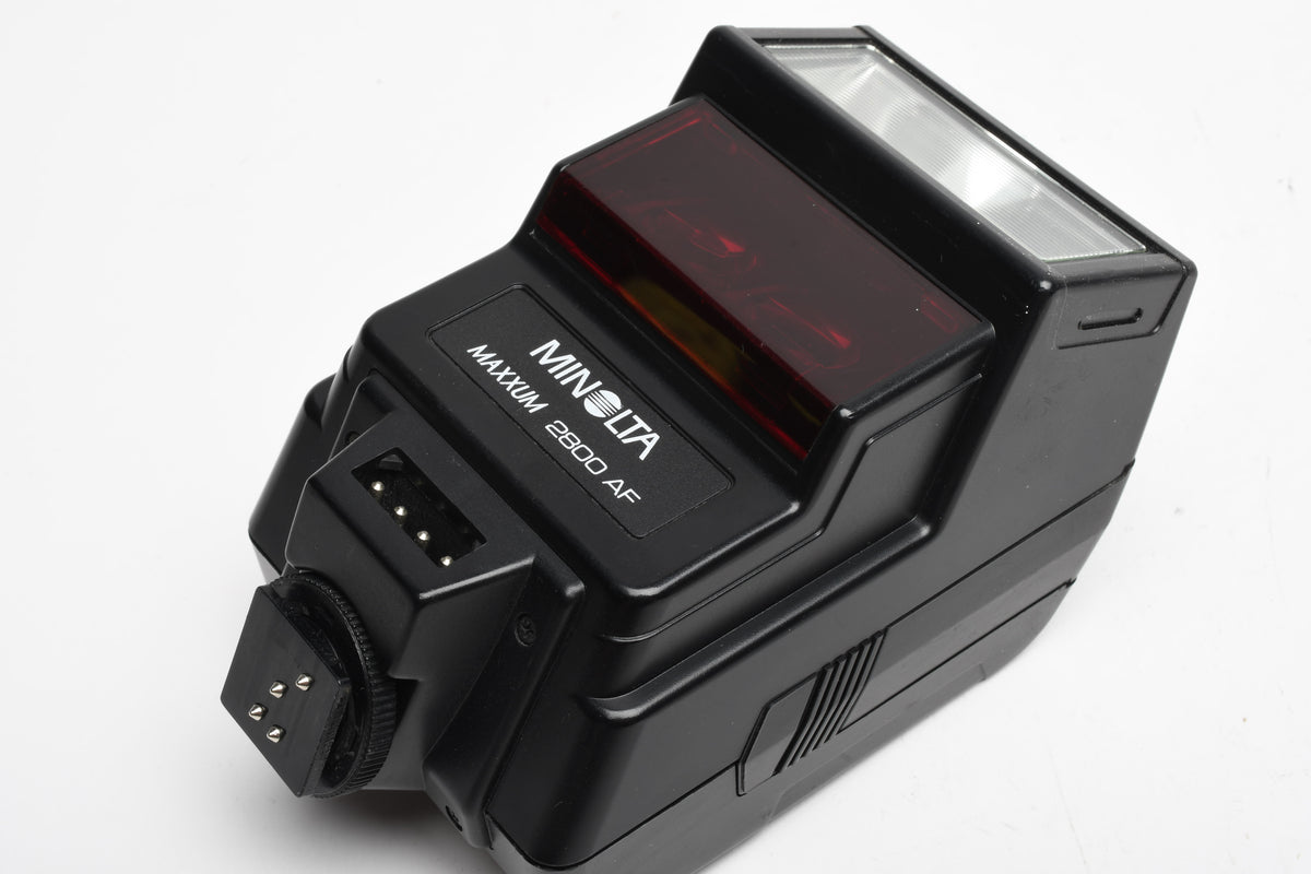 Minolta Maxxum AF 2800AF flash, diffuser, tested, Good!