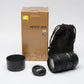 Nikon AF-S Nikkor 55-300mm f4.5-5.6G ED VR zoom lens, hood, pouch, Boxed, Mint