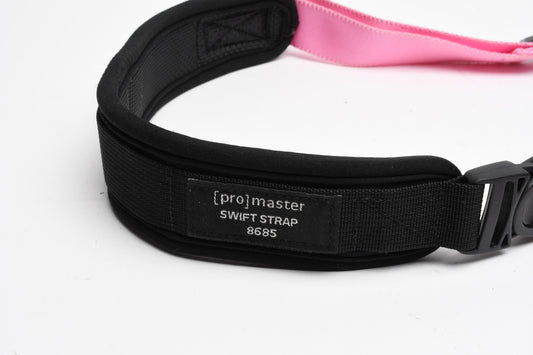 ProMaster Swift Strap Pink Neoprene camera strap #8685 w/ 1/4 20" tripod mount