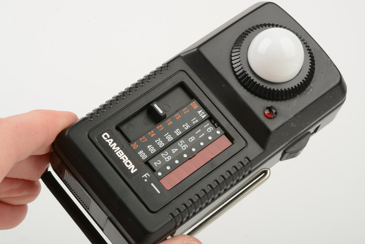 Cambron F-2 Flash Meter, Case, Strap, Clean, tested