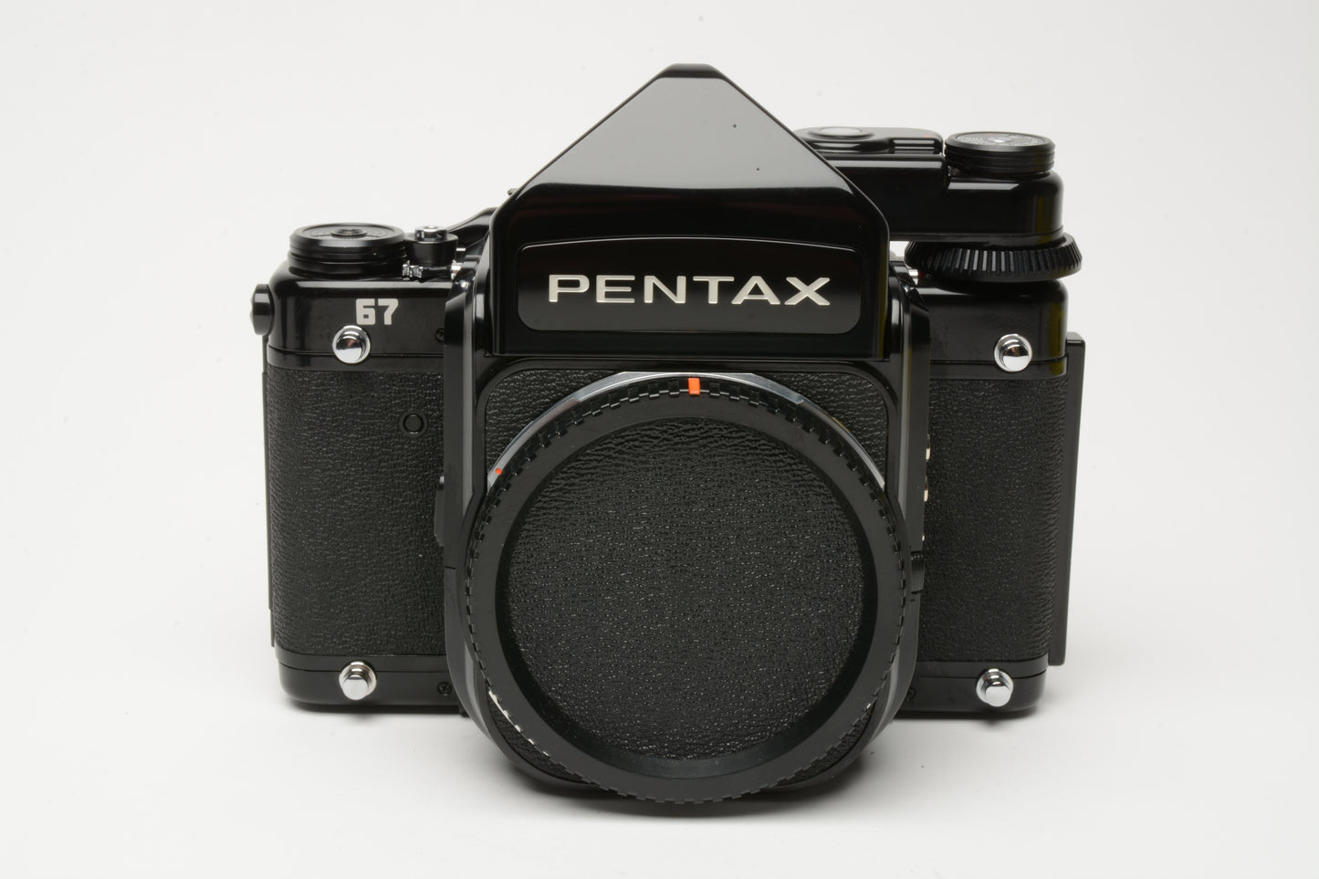 Pentax 67 6x7 MLU Medium Format Body w/AE Finder, manuals, New Seals, Great!