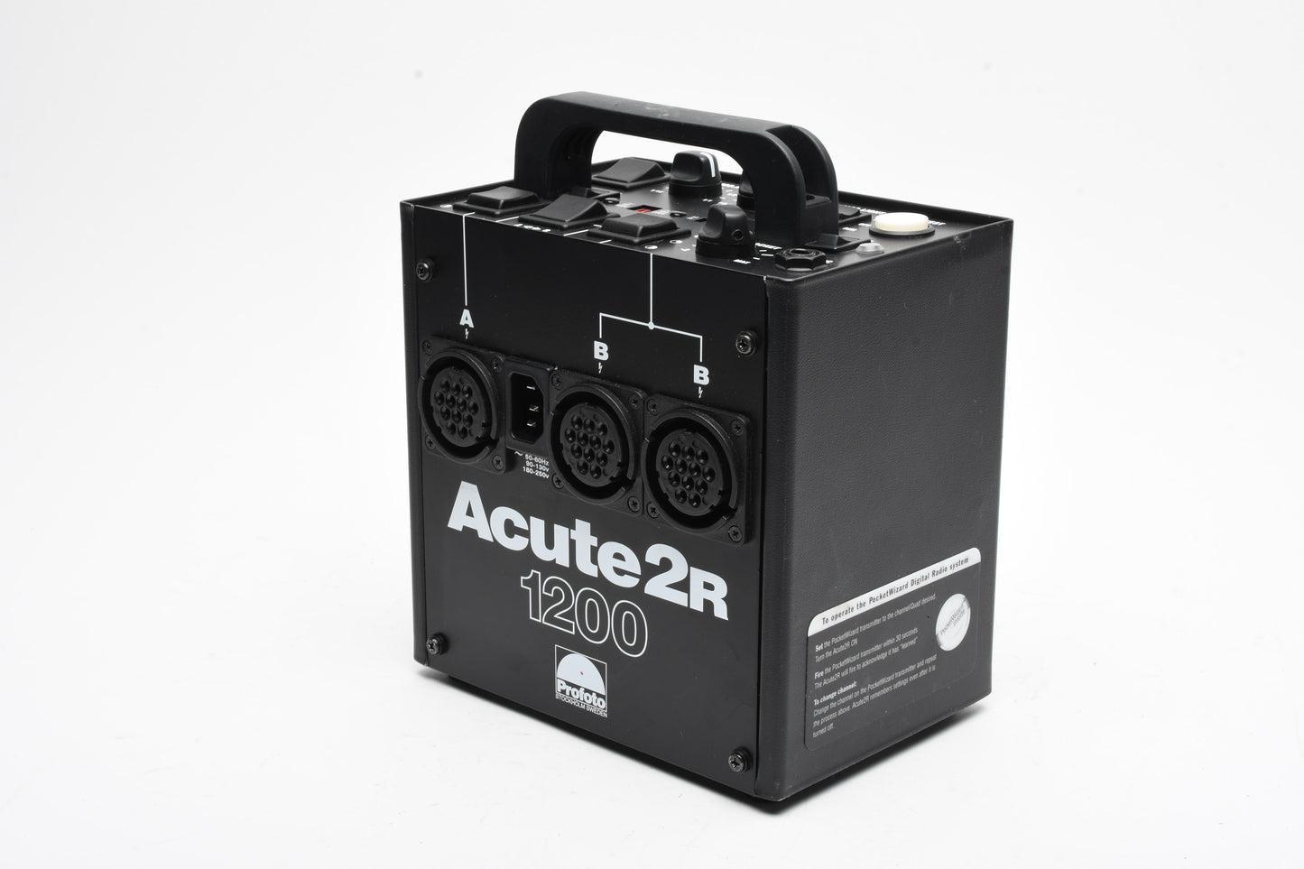 Profoto Acute 2R 1200W Flash Lighting Kit w/2 Acute D4 Heads, Case, Nice!