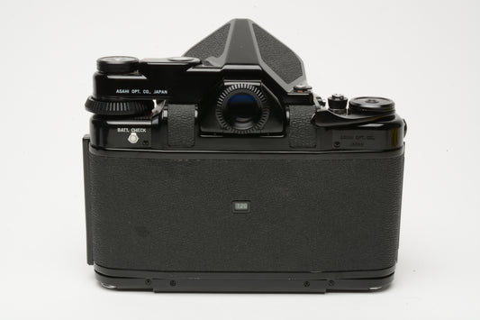 Pentax 67 6x7 MLU Medium Format Body w/AE Finder, manuals, New Seals, Great!