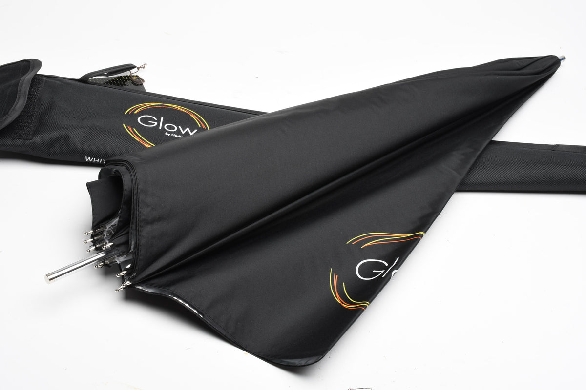 Glow 40" White Umbrella GL-U40BWC with Removable Silver/Black Layer, New