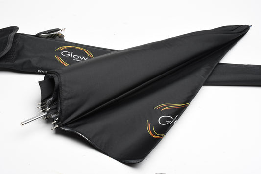 Glow 40" White Umbrella GL-U40BWC with Removable Silver/Black Layer, New