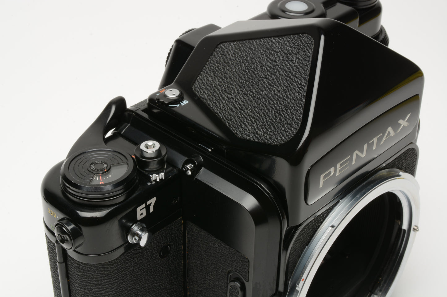 Pentax 67 6x7 MLU Medium Format Body w/AE Finder, manuals, New Seals, Great!