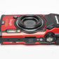 Olympus Tough TG-5 Red digital Point&Shoot w/batt, USB, Case, Tested, Good!