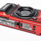 Olympus Tough TG-5 Red digital Point&Shoot w/batt, USB, Case, Tested, Good!
