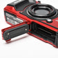 Olympus Tough TG-5 Red digital Point&Shoot w/batt, USB, Case, Tested, Good!