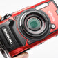 Olympus Tough TG-5 Red digital Point&Shoot w/batt, USB, Case, Tested, Good!