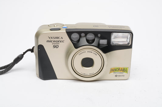 Yashica Microtec Zoom 90 35mm Point&Shoot camera w/38-90mm zoom+Pano + Case