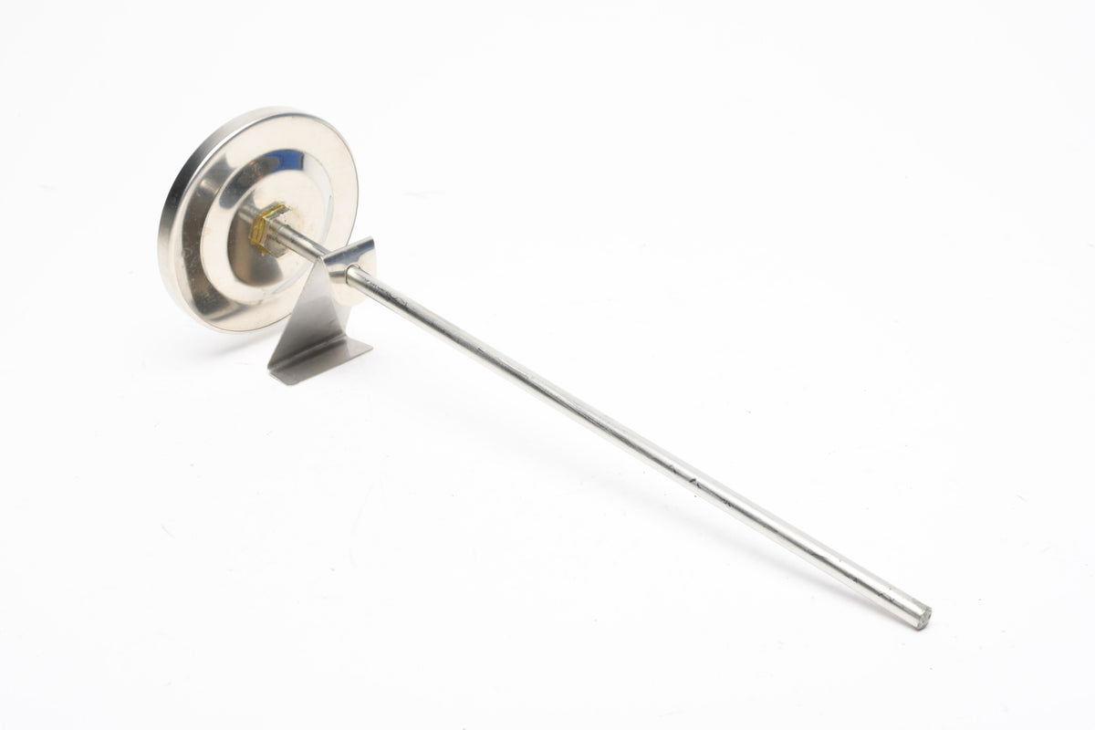 2.5" Unicolor ProTemp Dial thermometer w/8" post + tray clip