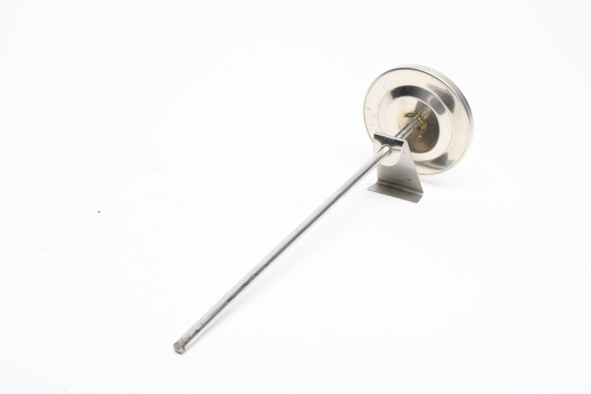 2.5" Unicolor ProTemp Dial thermometer w/8" post + tray clip