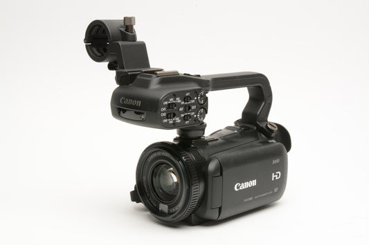 Canon XA10 Digital video camcorder w/batt, handle, Clean! Tested