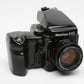 Mamiya 645 Pro w/80mm f2.8N lens, AE prism, 120 back, Grip, cap, nice!