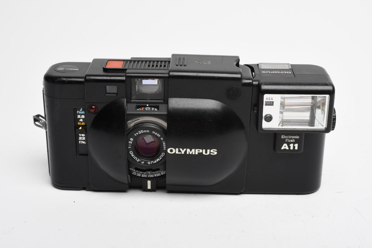 Olympus XA w/A11 flash, New Light Seals, Tested
