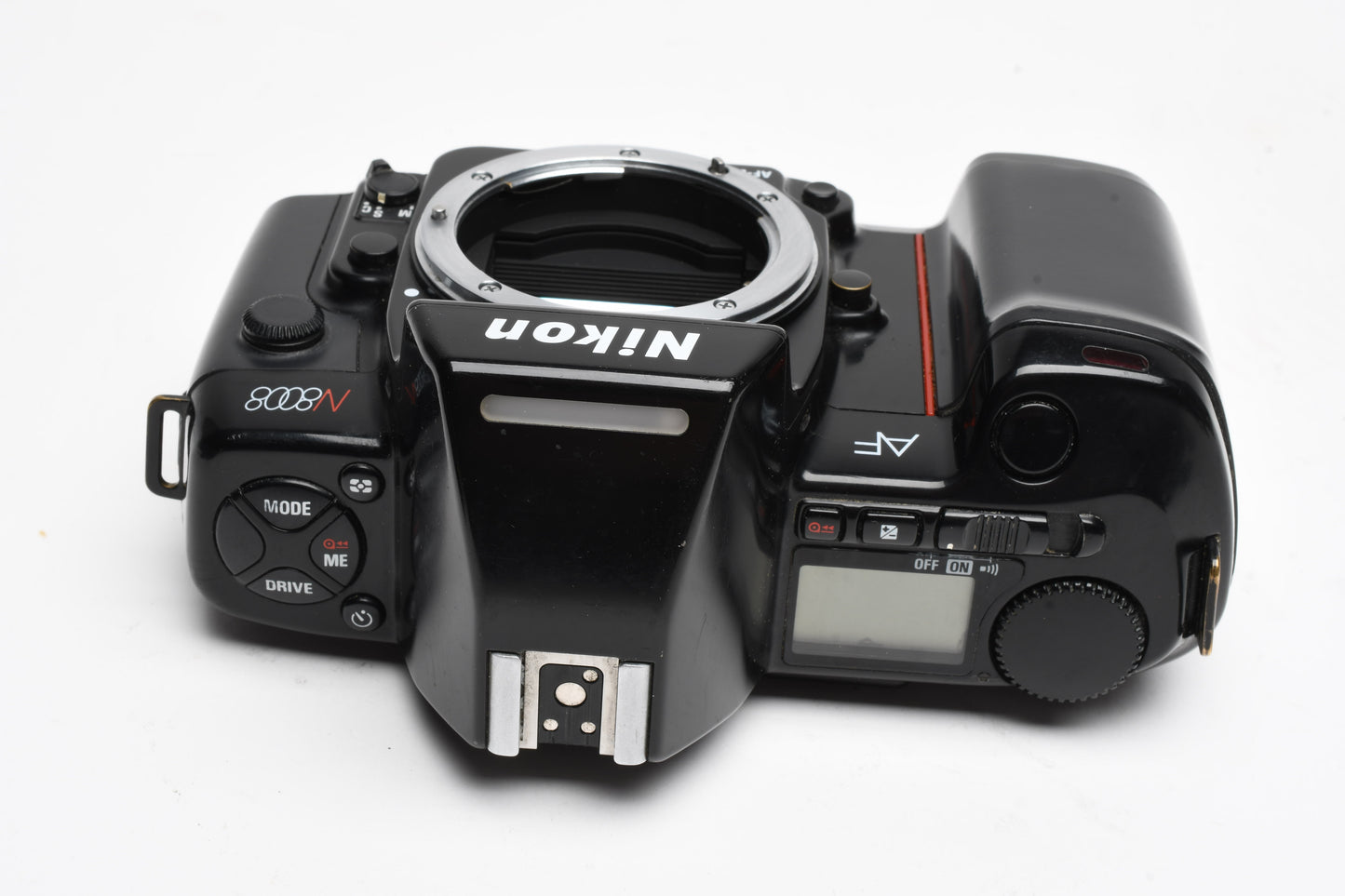 Nikon N8008 35mm SLR Body, cap, strap, tested, Good!