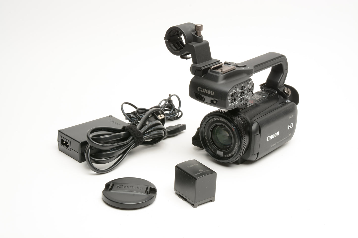 Canon XA10 Digital video camcorder w/batt, handle, Clean! Tested