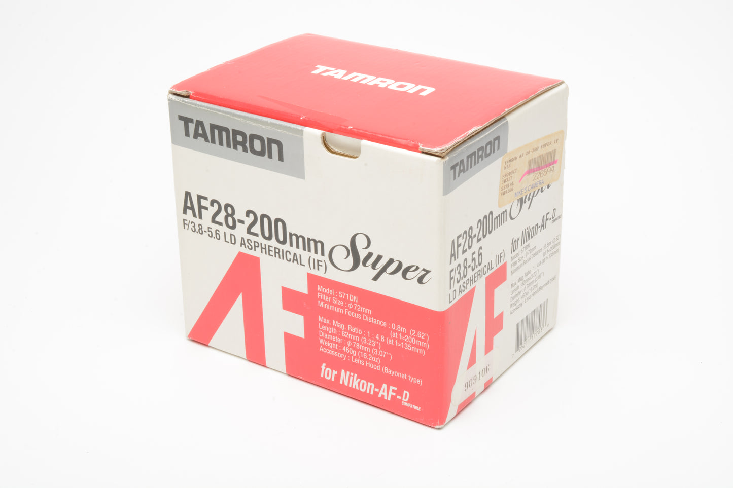 Tamron AF 28-200mm Super f3.8-5.8 LD AF Aspherical IF for Nikon F Mount, Boxed