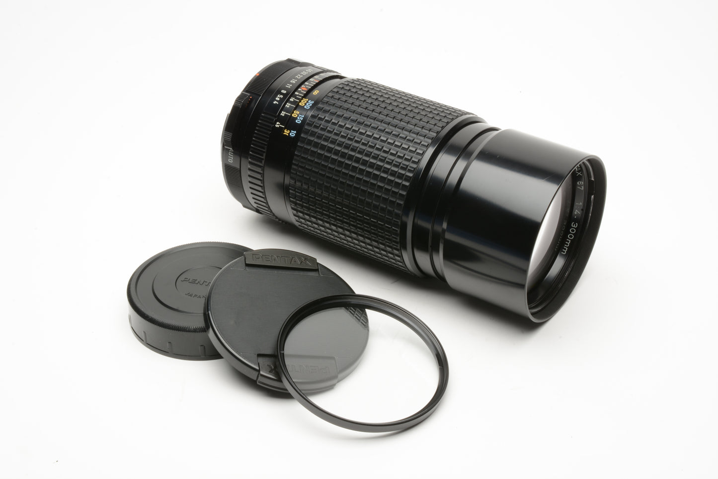 Pentax SMC 300mm f4 lens for Pentax 67, Latest version, caps, UV, Clean