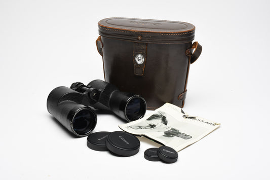 Canon 7x50 Binoculars, coated 376ft at 1000 yards, w/Case & caps, Sharp!