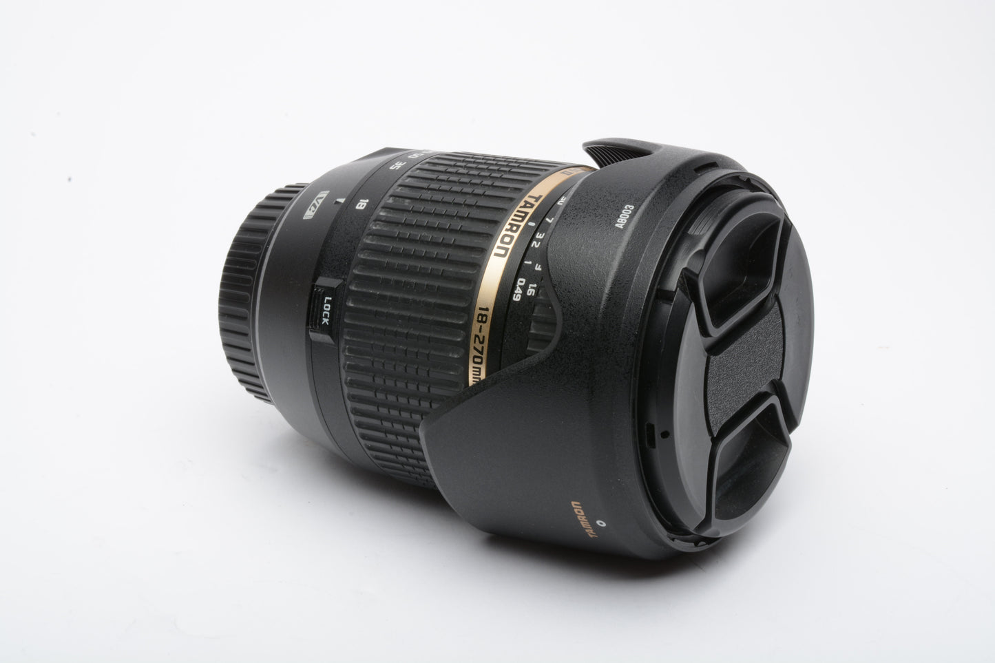 Tamron AF 18-270mm f3.5-6.3 Di II B003 Lens for Canon EF EOS w/hood, caps