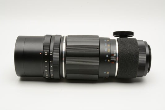 Pentax Super Takumar 300mm f6.3 M42 Mount lens, case, hood, caps, Mint