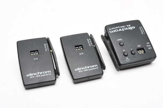Elinchrom EL-Skyport Transmitter + 2X Transceiver RX Kit in case, Great