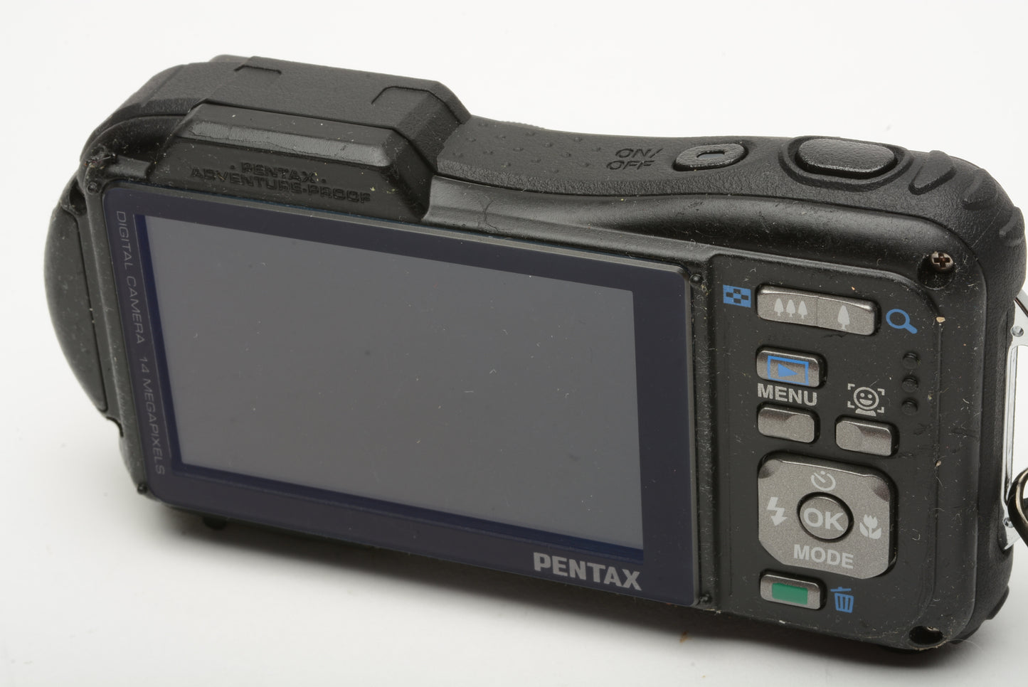 Pentax WG-1 waterproof digital 14MP Point&shoot camera, batt+charger+pouch+SD