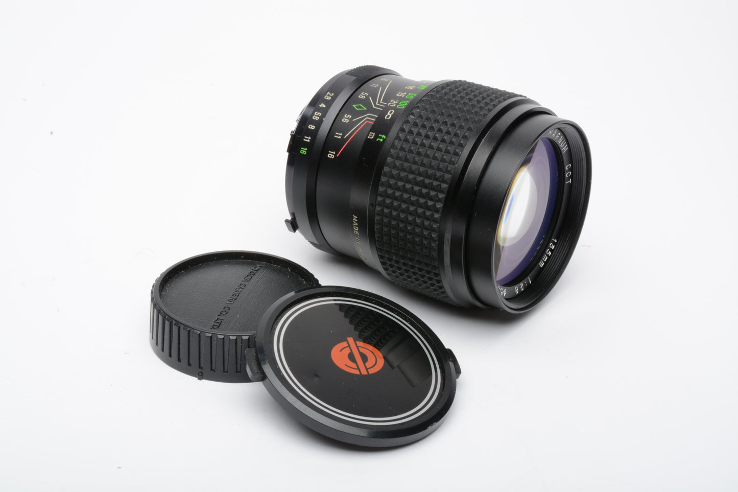 Magnum CCT 135mm f2.8 Portrait lens for Minolta MD Mount, Caps, clean