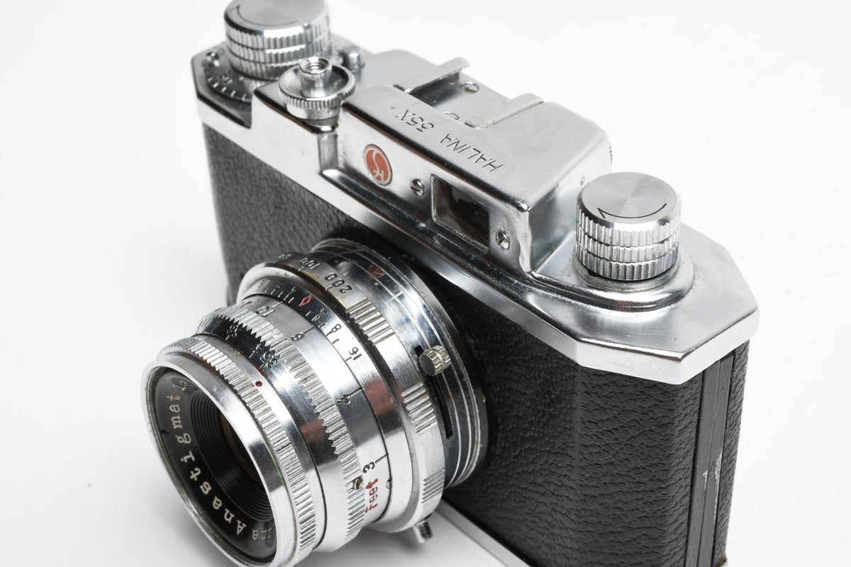 Halina 35X 35mm film Viewfinder Camera w/Halina Anastigmat F3.5 Lens, Vintage