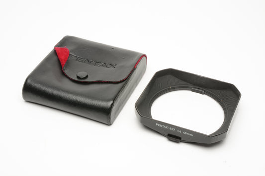Pentax PH-SB metal lens hood for 45mm f4 67 6x7 82mm in case, Very clean