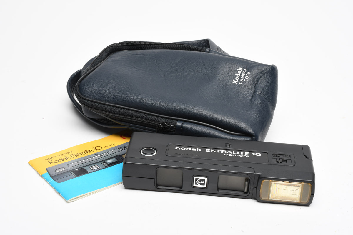 Kodak Ektalite 10 110 camera in tote, manual, Great
