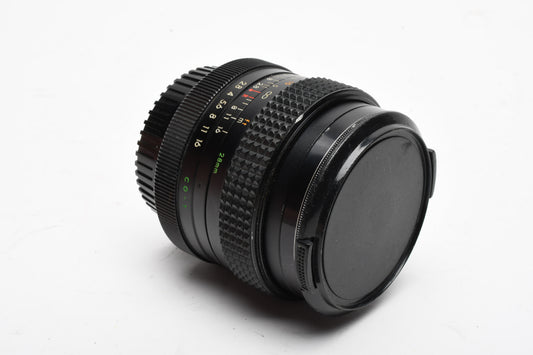 Rokinon Auto SC 28mm f2.8 Yashica Mount, Good