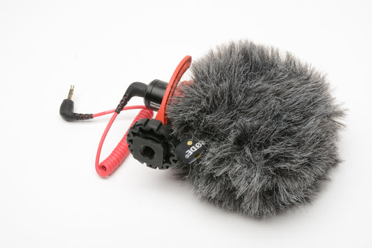 Rode VideoMicro Compact On Camera Microphone, Dead cat, very clean