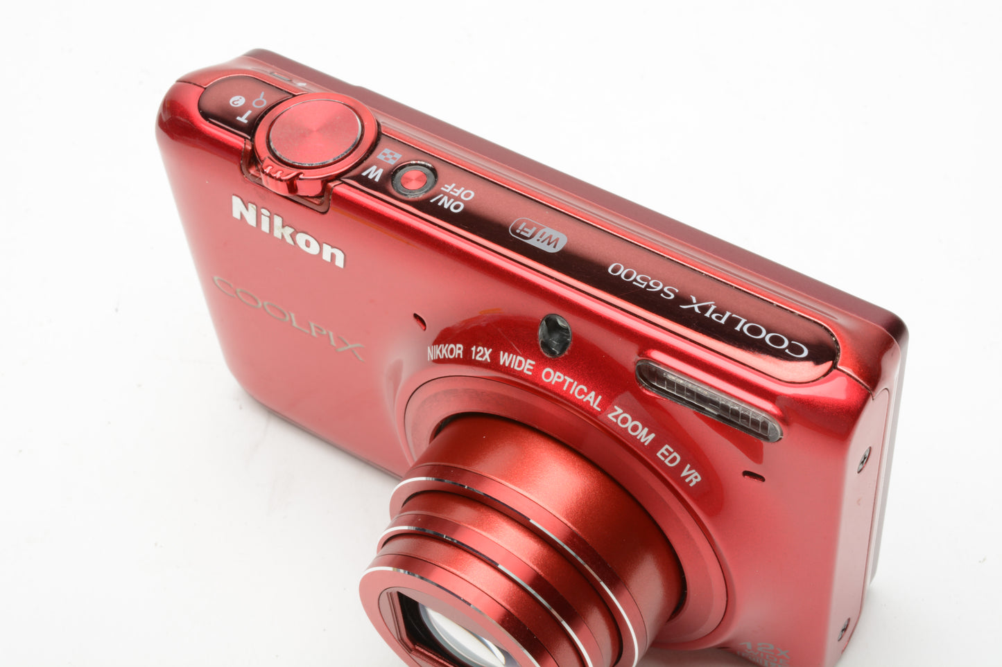 Nikon Coolpix S6500 Red 16MP Digital Point&Shoot camera, boxed, clean, tested