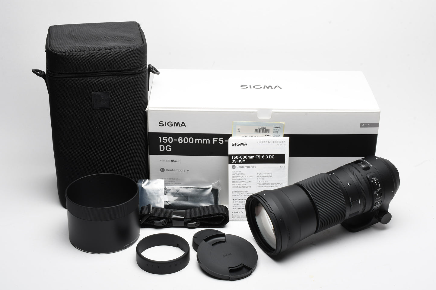 Sigma AF 150-600mm f5-6.3 DG OS HSM Contemporary lens for Nikon, Boxed, USA, Mint