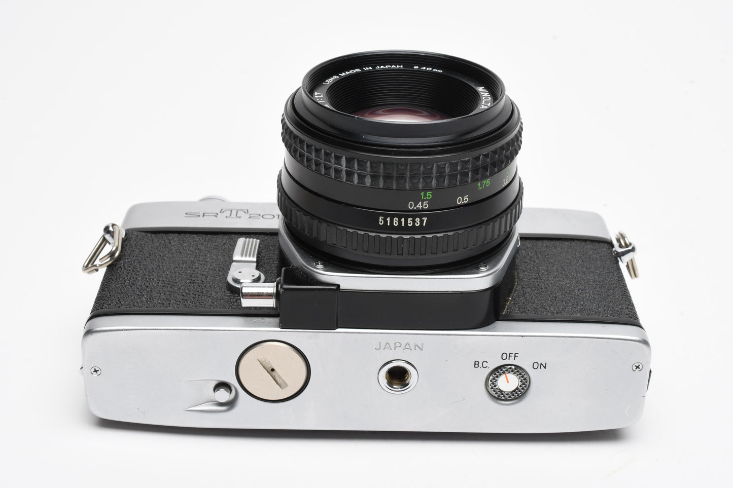 Minolta SRT-201 35mm SLR w/Rokkor-X 50mm f1.7 lens, new seals, tested, +Manual