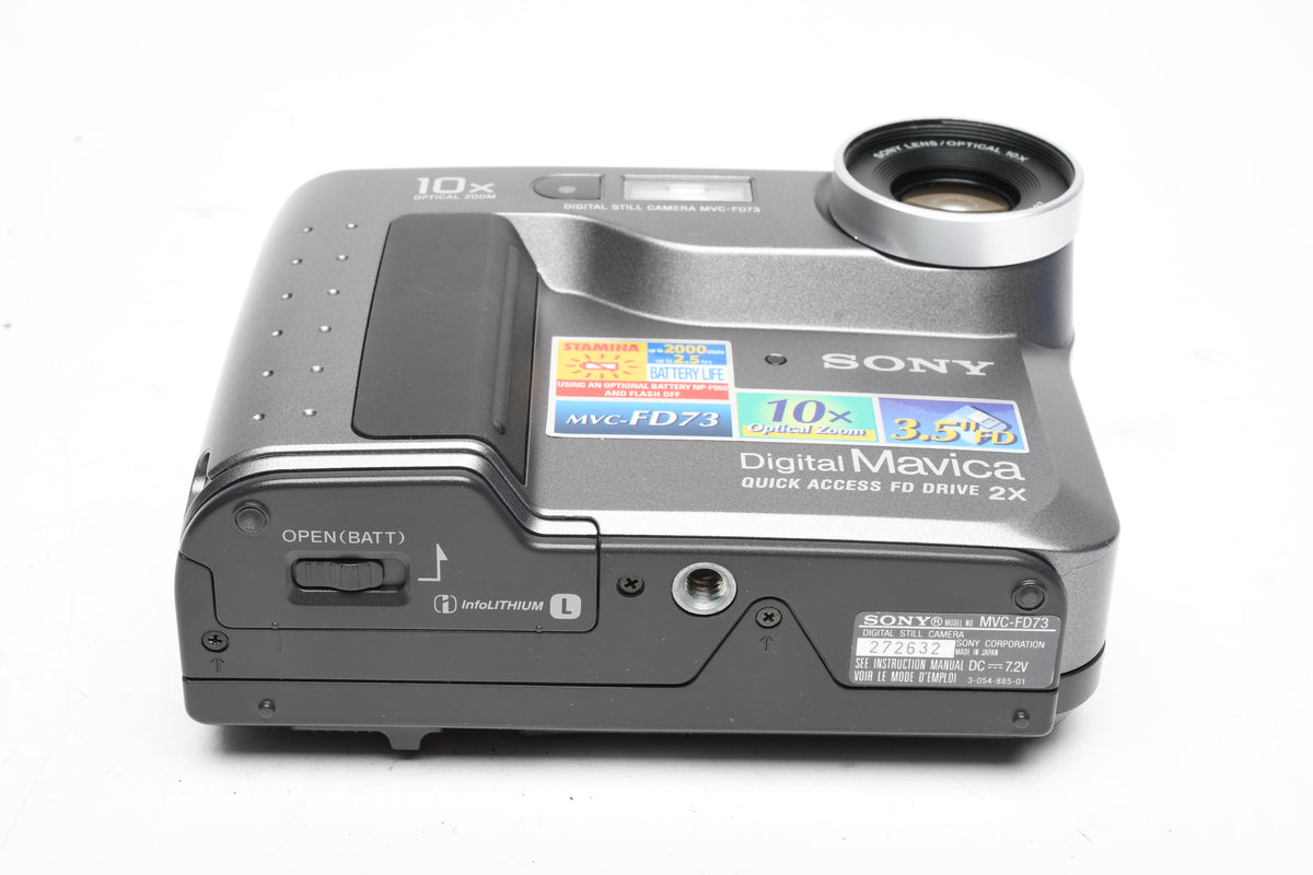 Sony MVC-FD73 w/batt, charger, cap, manual, tested, great!