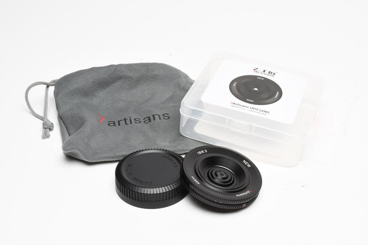 7Artisans 18mm F6.3 II UFO Lens for Micro 4/3 Mount w/Pouch