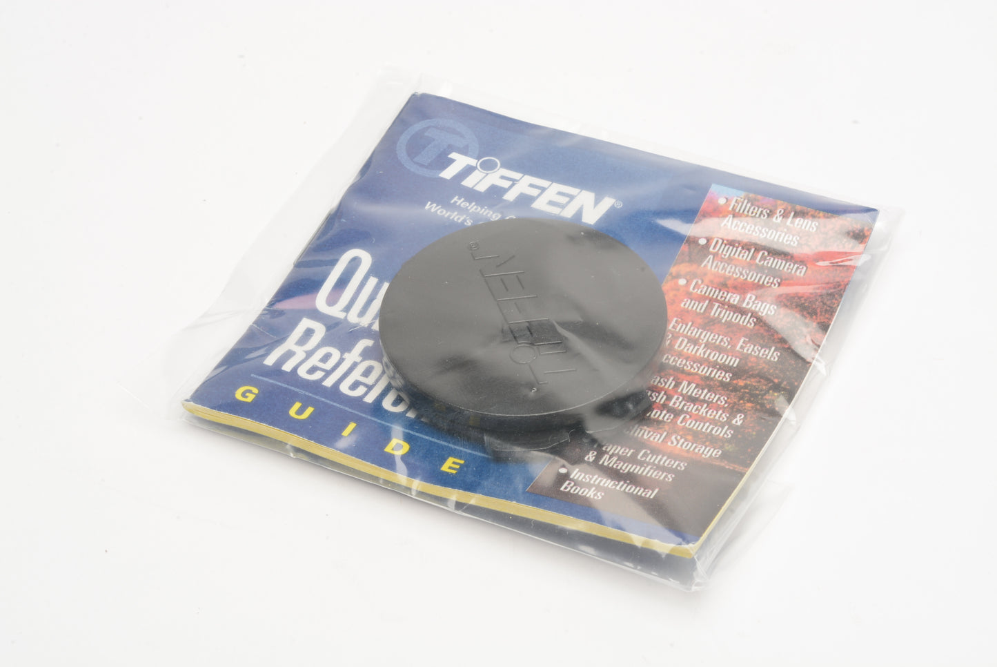 Set of 3X Tiffen 37mm filters in pouch:  UV, ND .6, FL-D, and lens cap