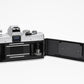 Minolta SRT-201 35mm SLR w/Rokkor-X 50mm f1.7 lens, new seals, tested, +Manual